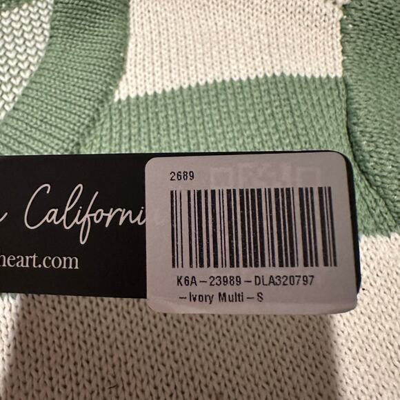 VELVET HEART Women's Stripe Cardigan Size S In Ivory Multi - Picture 11 of 15